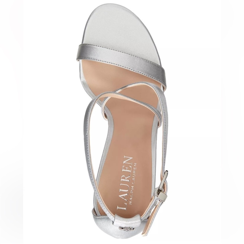 LAUREN RALPH LAUREN Women's Gabriele Dress
Silver Straps Sandals 8.5 B, G 107 - Picture 4 of 13